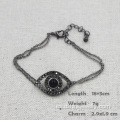 Rhinestone mujer encanto pulsera de mal de ojo de diamante de la aleación